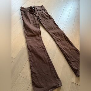 PacSun Brown Pants with White Contrast Stitching